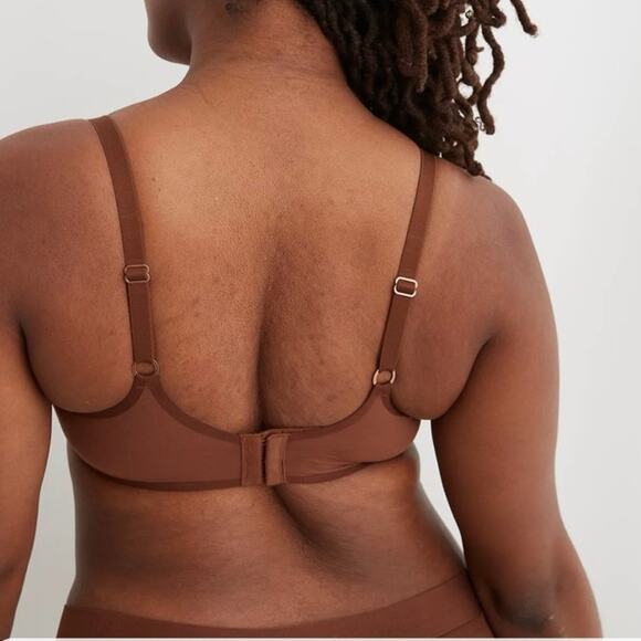 NWT Aerie SMOOTHEZ Mesh Unlined Bra Universe Brown Size 32C - Picture 4 of 7